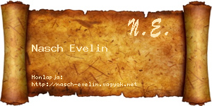 Nasch Evelin névjegykártya